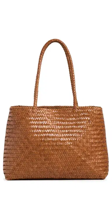 Madewell The Handwoven Leather Tote Burnt Sienna One Size | Thumbnail 1