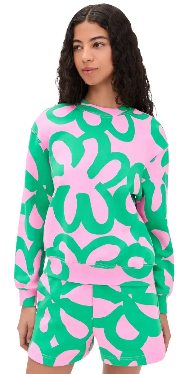 Leiot Jattikukka Kioski weatshirt Light Pink/Green