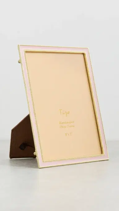 Tizo Design Enameled Gold Frame Pink 5x7 | Thumbnail 2