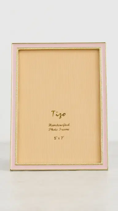 Tizo Design Enameled Gold Frame Pink 5x7 | Thumbnail 3