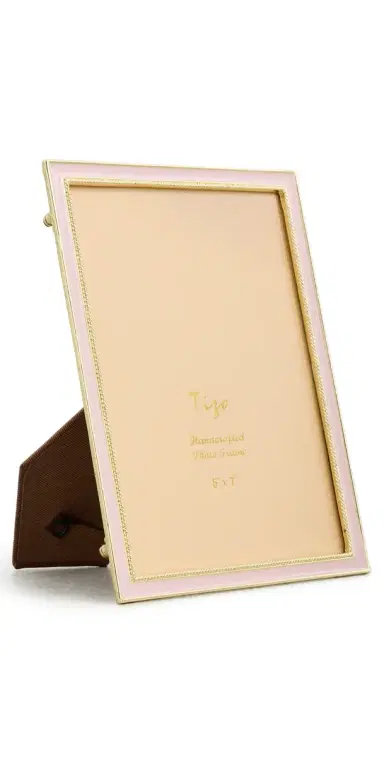Tizo Design Enameled Gold Frame Pink 5x7 | Thumbnail 1