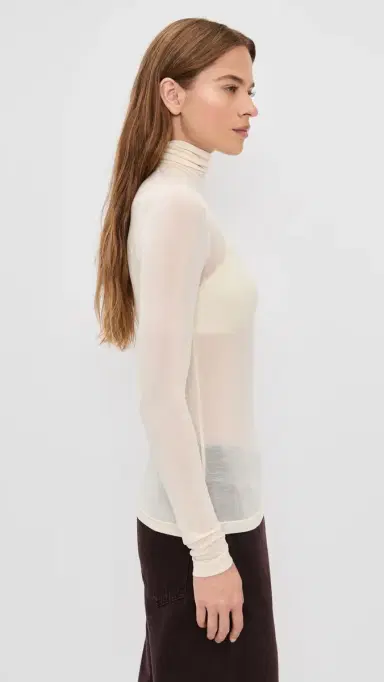 AGOLDE Pascale Turtleneck Oat Milk L | Thumbnail 4