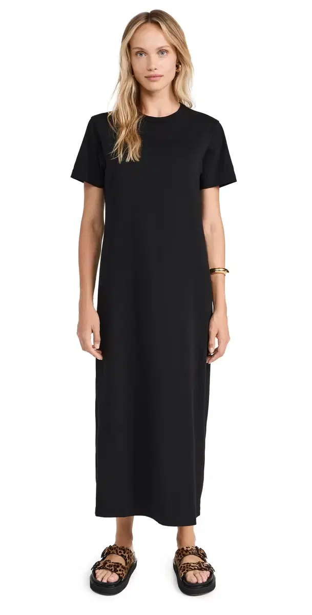 The Perfect Tee Dress in Black Black