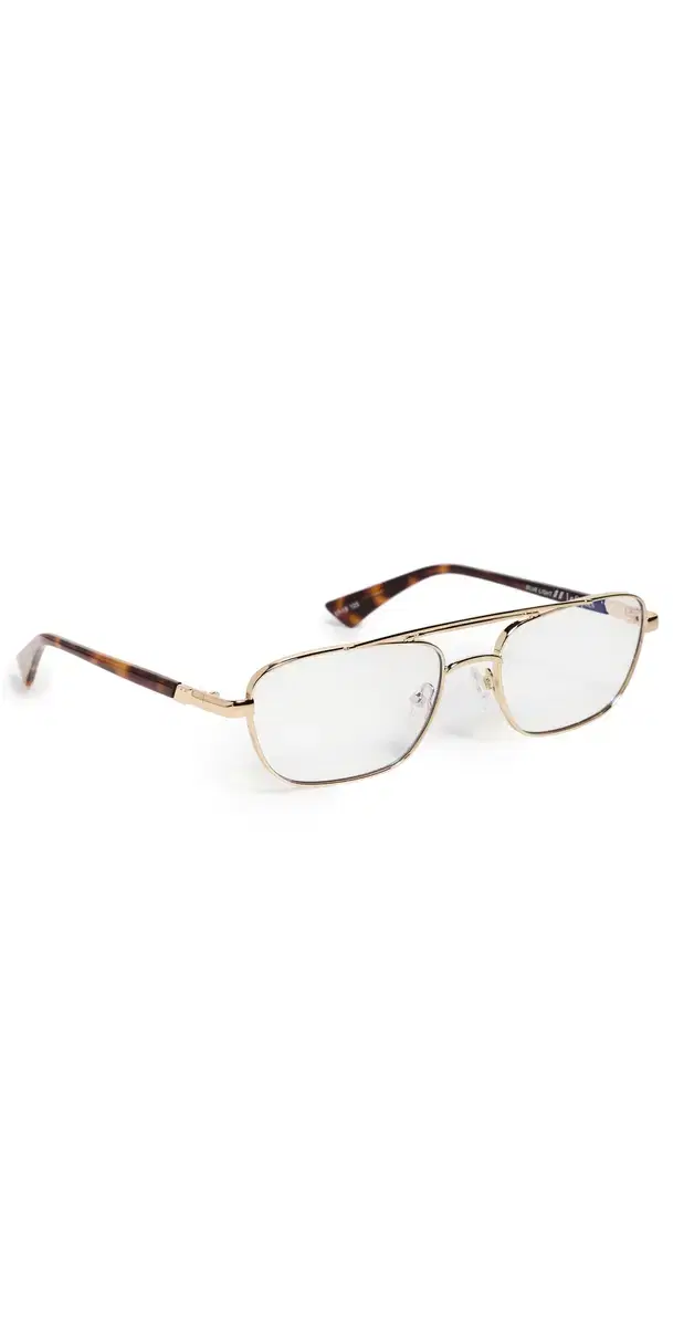 Le Specs Le Mimi Blue Light Eyeglasses Gold One Size