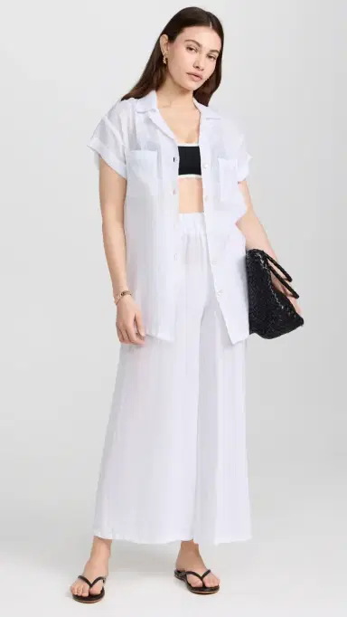 Vitamin A Tallows Wide Leg Pants White | Thumbnail 5