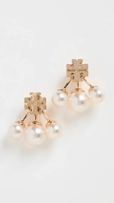 Tory Burch Moondance Pearl Front-Back Earrings | Thumbnail 2 Tory Burch Moondance Pearl Front-Back Earrings | Thumbnail 2