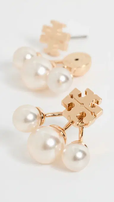 Tory Burch Moondance Pearl Front-Back Earrings | Thumbnail 4 Tory Burch Moondance Pearl Front-Back Earrings | Thumbnail 4