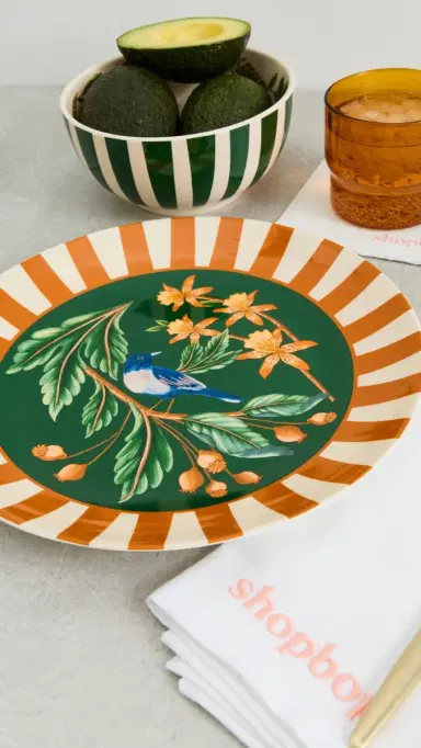 FARM Rio Floral Bird Dinner Plates Set of 2 Multi One Size | Thumbnail 3