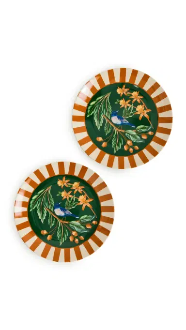 FARM Rio Floral Bird Dinner Plates Set of 2 Multi One Size | Thumbnail 6