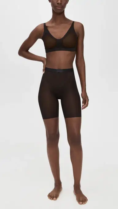 SPANX Mid Thigh Mesh horts Very Black | Thumbnail 5