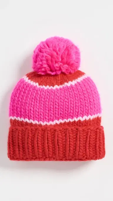 Lele Sadoughi The Ski Beanie Red Hot | Thumbnail 4 Lele Sadoughi The Ski Beanie Red Hot | Thumbnail 4