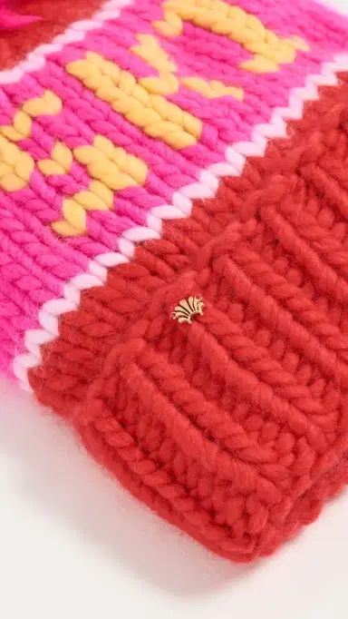 Lele Sadoughi The Ski Beanie Red Hot | Thumbnail 5 Lele Sadoughi The Ski Beanie Red Hot | Thumbnail 5