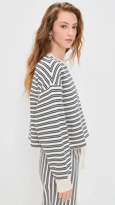Velvet Isabelle weatshirt Natural/Navy | Thumbnail 4 Velvet Isabelle weatshirt Natural/Navy | Thumbnail 4