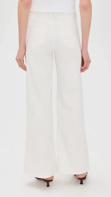 GOOD AMERICAN Good Waist Palazzo Embroidered Jeans White 6 | Thumbnail 3