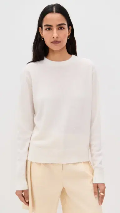 White + Warren Cashmere Crew Pullover oft White | Thumbnail 2