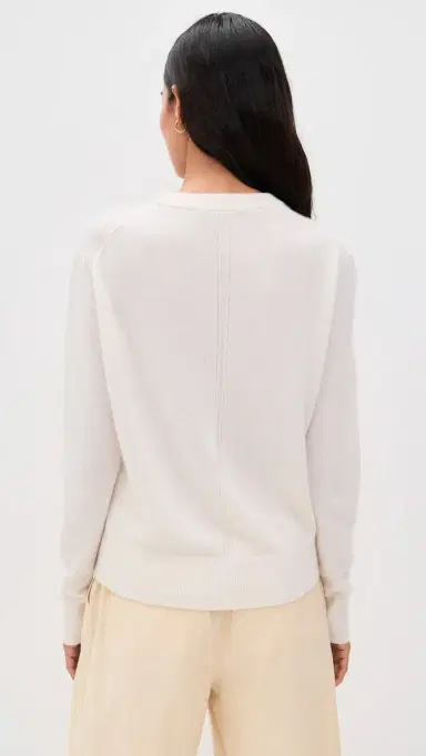 White + Warren Cashmere Crew Pullover oft White | Thumbnail 3