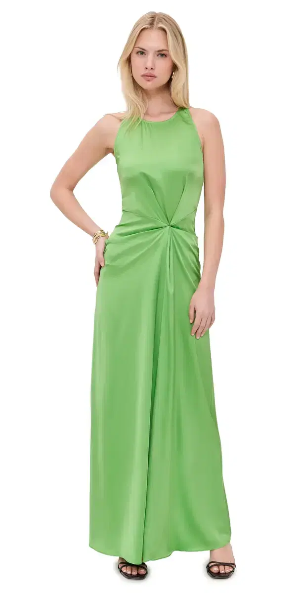 STAUD Jaelyn Silk Dress Sprout