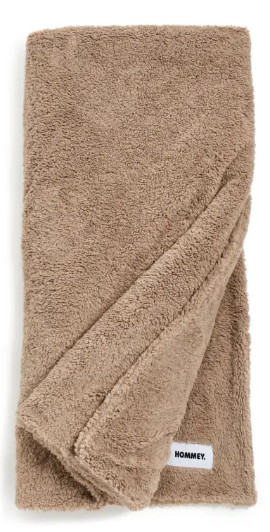 Hommey Faux Fur Blanket Warm Grey One Size | Thumbnail 1
