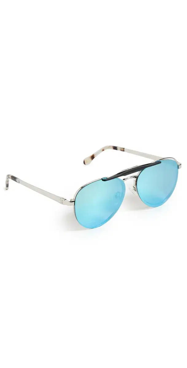 Celofis Silver Metal Sunglasses Cerulean One Size
