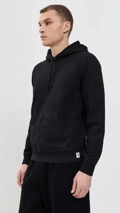 REIGNING CHAMP Midweight Terry Standard Hoodie Black | Thumbnail 4 REIGNING CHAMP Midweight Terry Standard Hoodie Black | Thumbnail 4