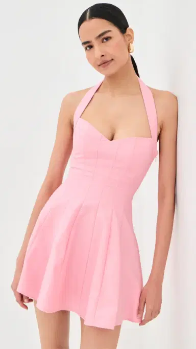 GUIZIO Juliette Twill Halter Dress Ballet Slipper | Thumbnail 2