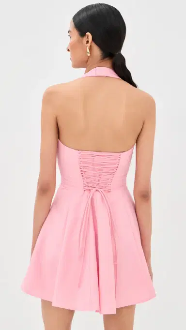 GUIZIO Juliette Twill Halter Dress Ballet Slipper | Thumbnail 3