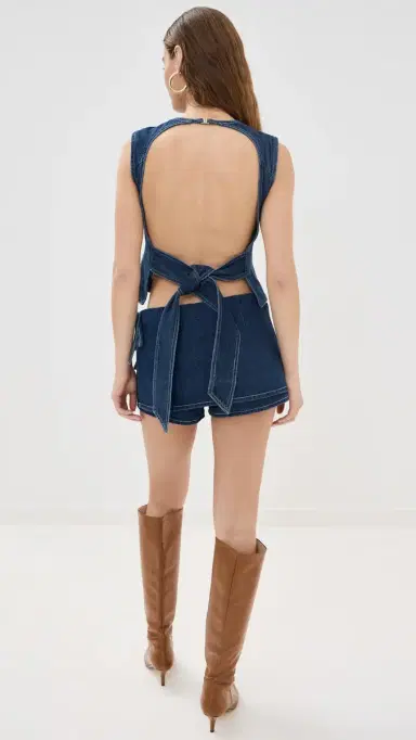 LIONESS Countryside Top Blue Denim L | Thumbnail 3