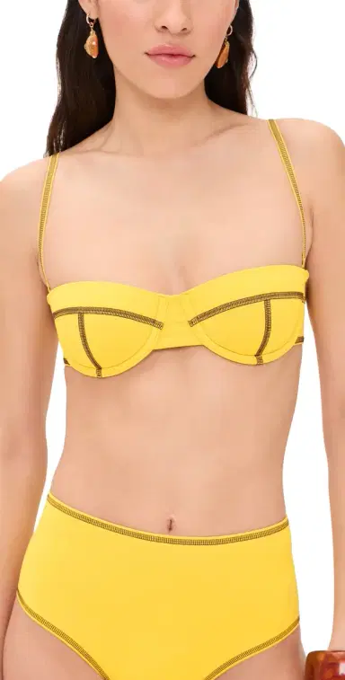 Staud Jo Balconette Bikini Top Sunshine S | Thumbnail 1 Staud Jo Balconette Bikini Top Sunshine S | Thumbnail 1