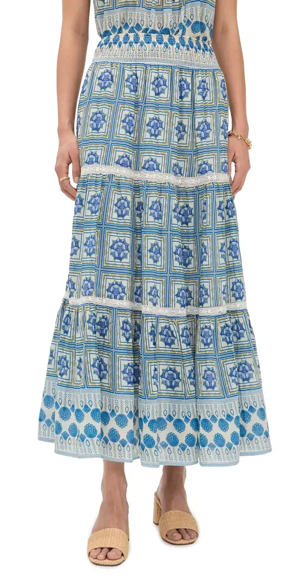 Marni Maxi kirt Blue Yellow Moitf