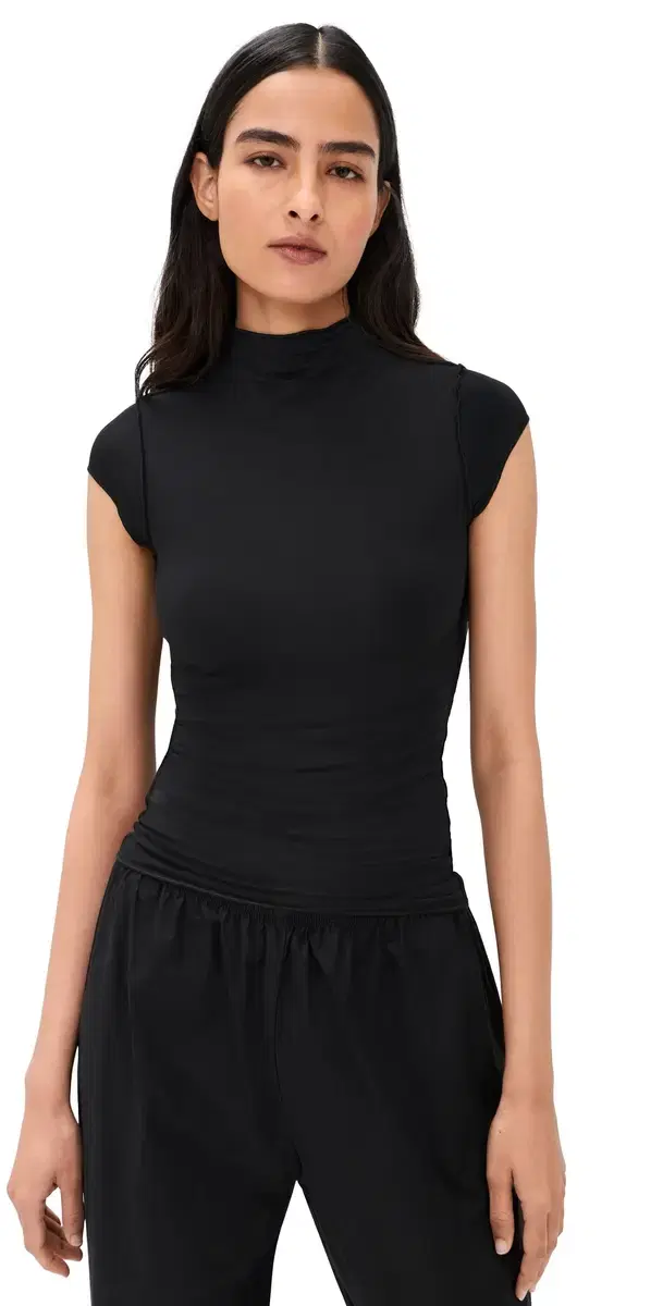 The Line by K Reese ock Neck Top Black