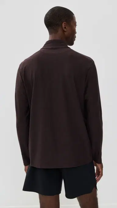 Beyond Yoga Spacedye Terrain Quarter Zip Pullover Dark Chocolate Heather | Thumbnail 3