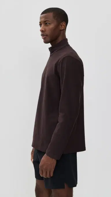 Beyond Yoga Spacedye Terrain Quarter Zip Pullover Dark Chocolate Heather | Thumbnail 4