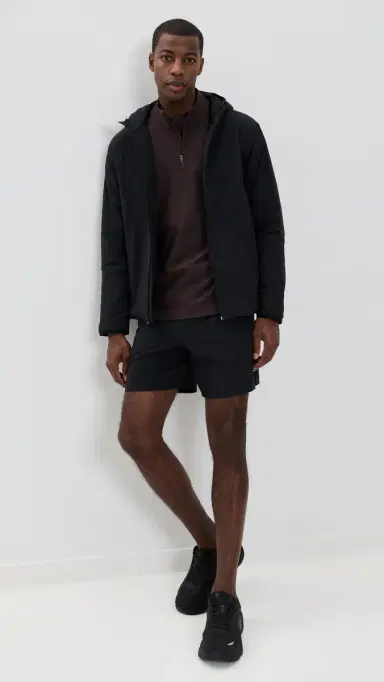 Beyond Yoga Spacedye Terrain Quarter Zip Pullover Dark Chocolate Heather | Thumbnail 5