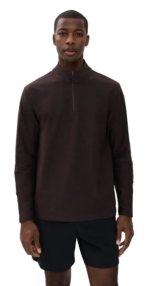 pacedye Terrain Quarter Zip Pullover Dark Chocolate Heather