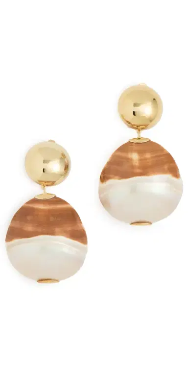 Lizzie Fortunato Rodan Pearl Earrings In Tigre | Thumbnail 1