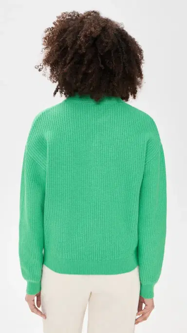 Varley Marlie Knit Polo Sweater Green pruce | Thumbnail 3