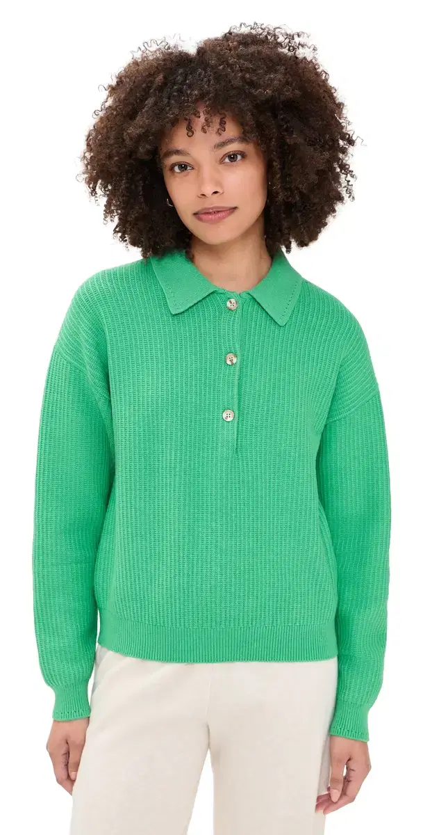 Varley Marlie Knit Polo weater Green pruce