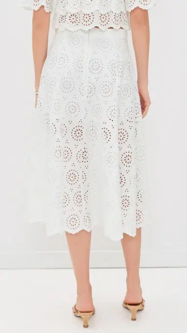 Frame The Solstice Eyelet Skirt White 2 | Thumbnail 3