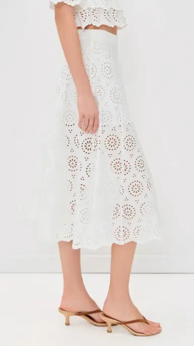 Frame The Solstice Eyelet Skirt White 2 | Thumbnail 4