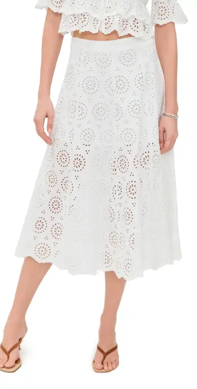 Frame The Solstice Eyelet Skirt White 2 | Thumbnail 1