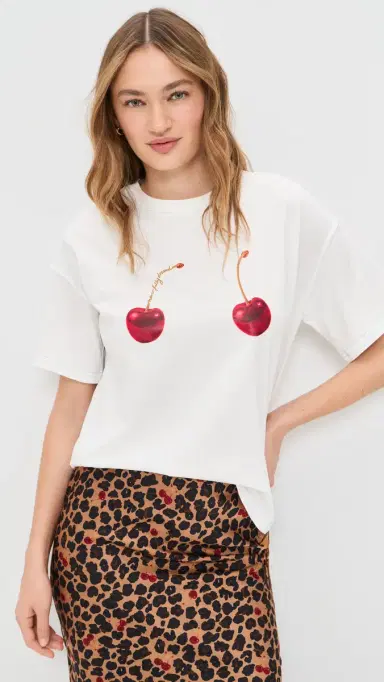 Never Fully Dressed Cherry Boob T-Shirt White | Thumbnail 2 Never Fully Dressed Cherry Boob T-Shirt White | Thumbnail 2