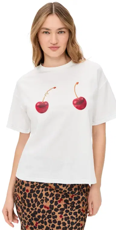 Never Fully Dressed Cherry Boob T-Shirt White | Thumbnail 1 Never Fully Dressed Cherry Boob T-Shirt White | Thumbnail 1