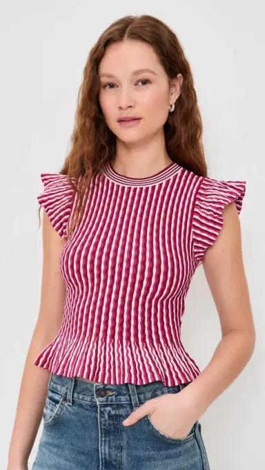RAILS Bryn Top Berry Stripe | Thumbnail 2 RAILS Bryn Top Berry Stripe | Thumbnail 2