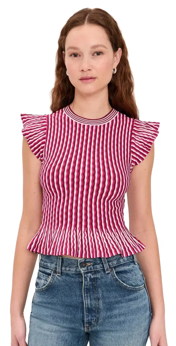 Bryn Top Berry Stripe