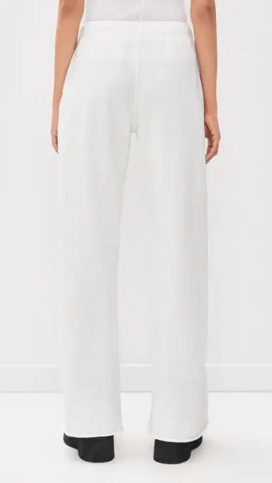 R13 Zippered Wide Leg Sweatpants White M | Thumbnail 3