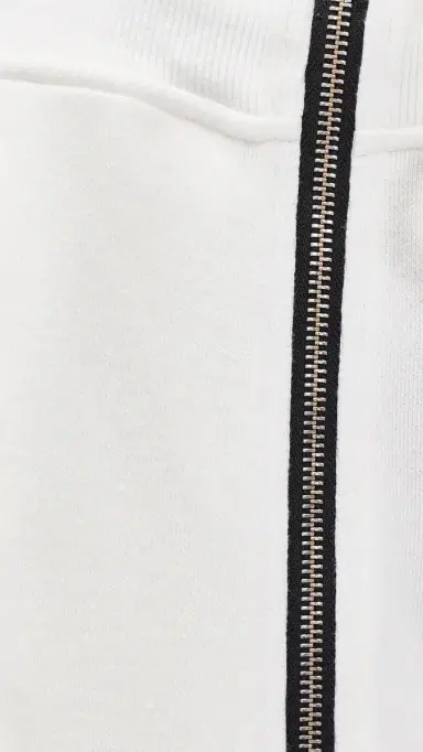 R13 Zippered Wide Leg Sweatpants White M | Thumbnail 6