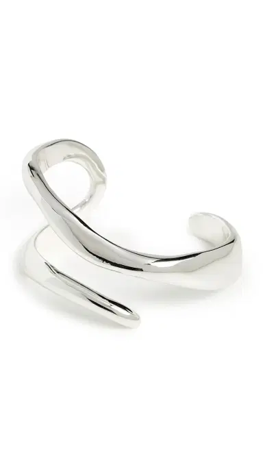 Madewell Sculptural Illusion Cuff Bracelet Warm Silver One Size | Thumbnail 5