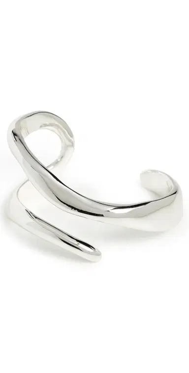 Madewell Sculptural Illusion Cuff Bracelet Warm Silver One Size | Thumbnail 1