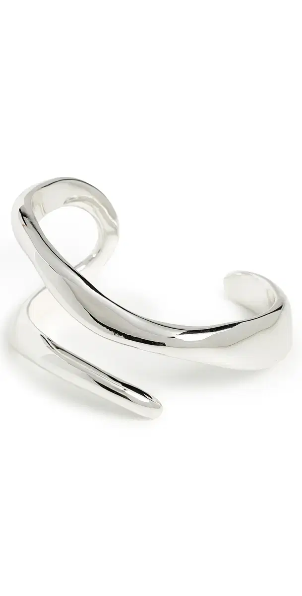 Madewell Sculptural Illusion Cuff Bracelet Warm Silver One Size