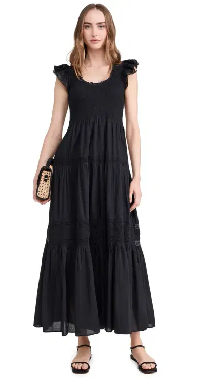 LoveShackFancy Chessie Dress Black S | Thumbnail 1 LoveShackFancy Chessie Dress Black S | Thumbnail 1